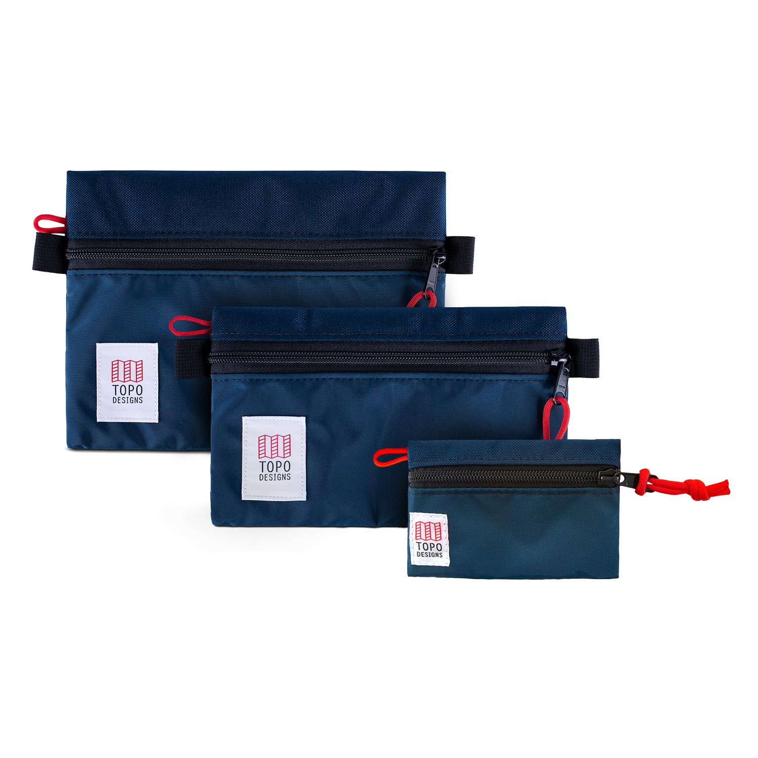 Topo Designs Zubehörtaschen-Set, Navy/Navy, 3 Piece Bundle, Zubehörtaschen-Set
