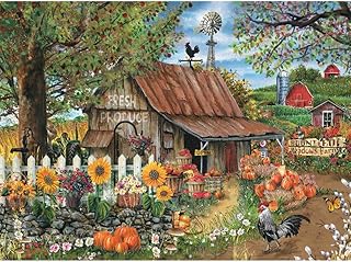 Bits and Pieces - Bountiful Meadows Farm 300 Piece Jigsaw Puzzles for Adults - Each Puzzle Measures 18