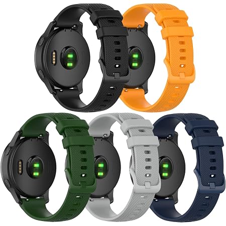 Amazon.com: Compatible con Garmin Vivoactive 4 bandas de silicona para  correa de reloj Vivoactive 4 (no para 4S) (negro/naranja/verde/gris/azul) :  Celulares y Accesorios