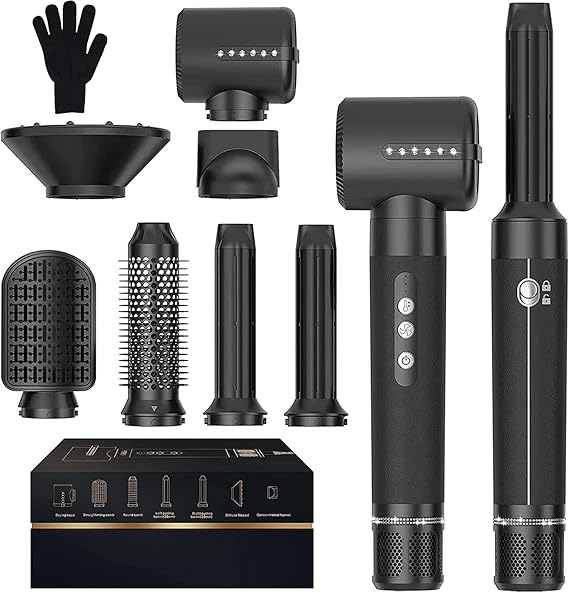 UKLISS Hair Dryer Brush with Diamonds, 2023 New 7 in 1 Air Styler with 110000 RPM High Speed