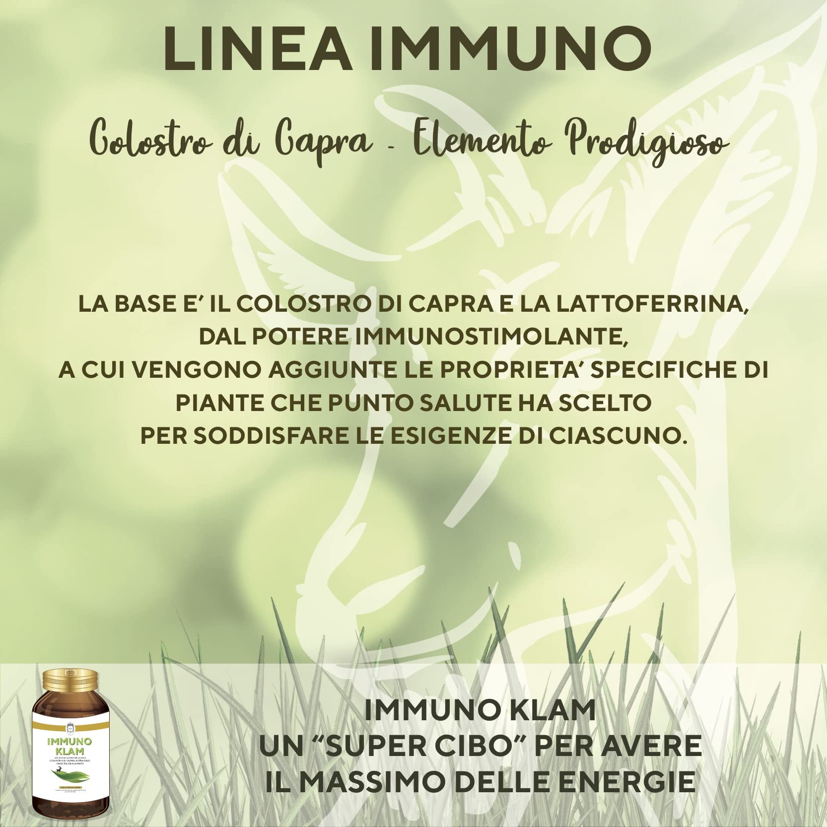 Immuno Klam - OFFERTA 3 CONFEZIONI - Integratore Colostri di capra, Lattoferrina, Klamath