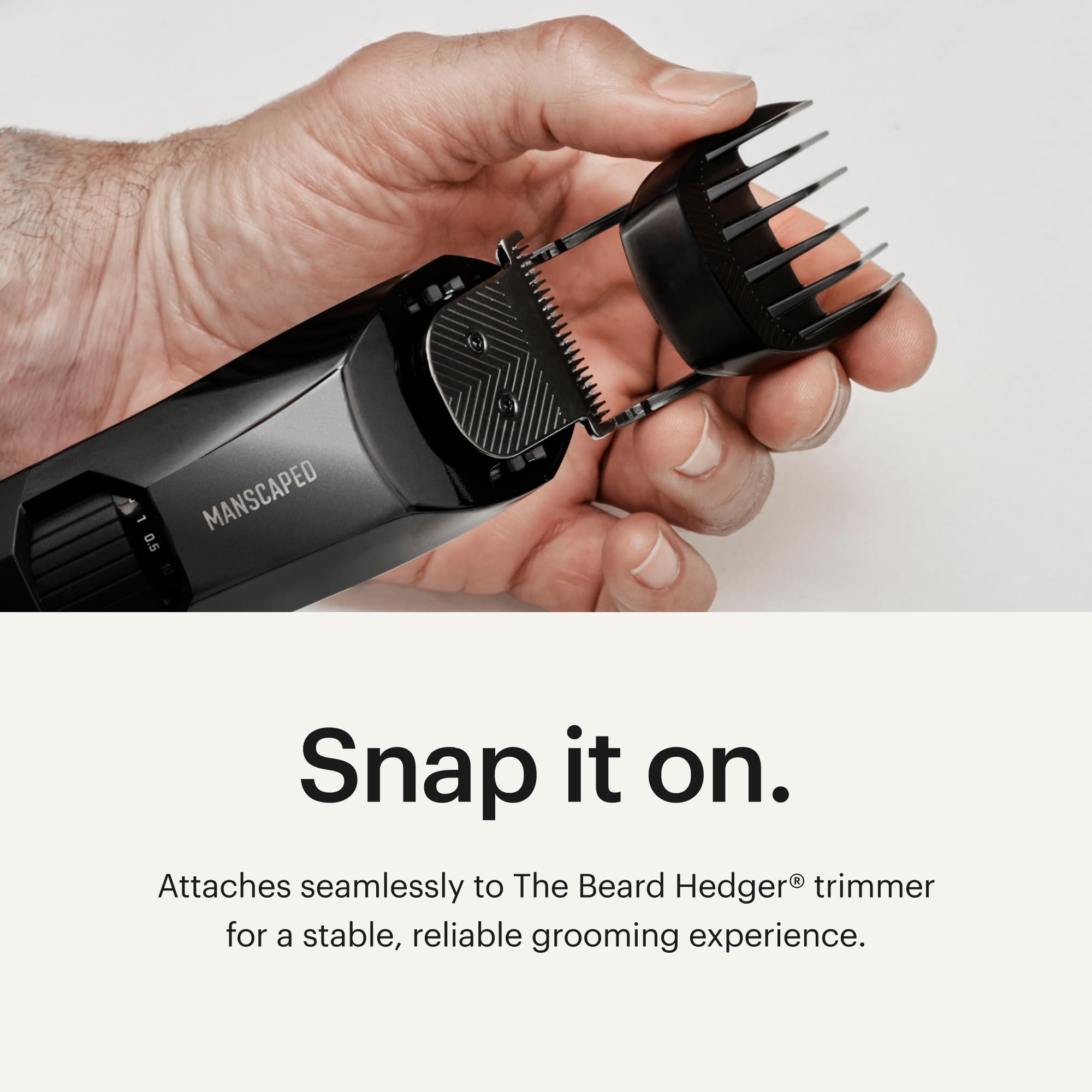 MANSCAPED The Beard Hedger Verlängerter Kammaufsatz – Bartschneiderführung für lange Bärte, 10,5 mm – 20 mm Länge, 1 Stück