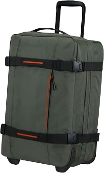 American Tourister Urban Track 2-Wheel Travel Bag, 55 cm, 55 L, Green (Dark Khaki)