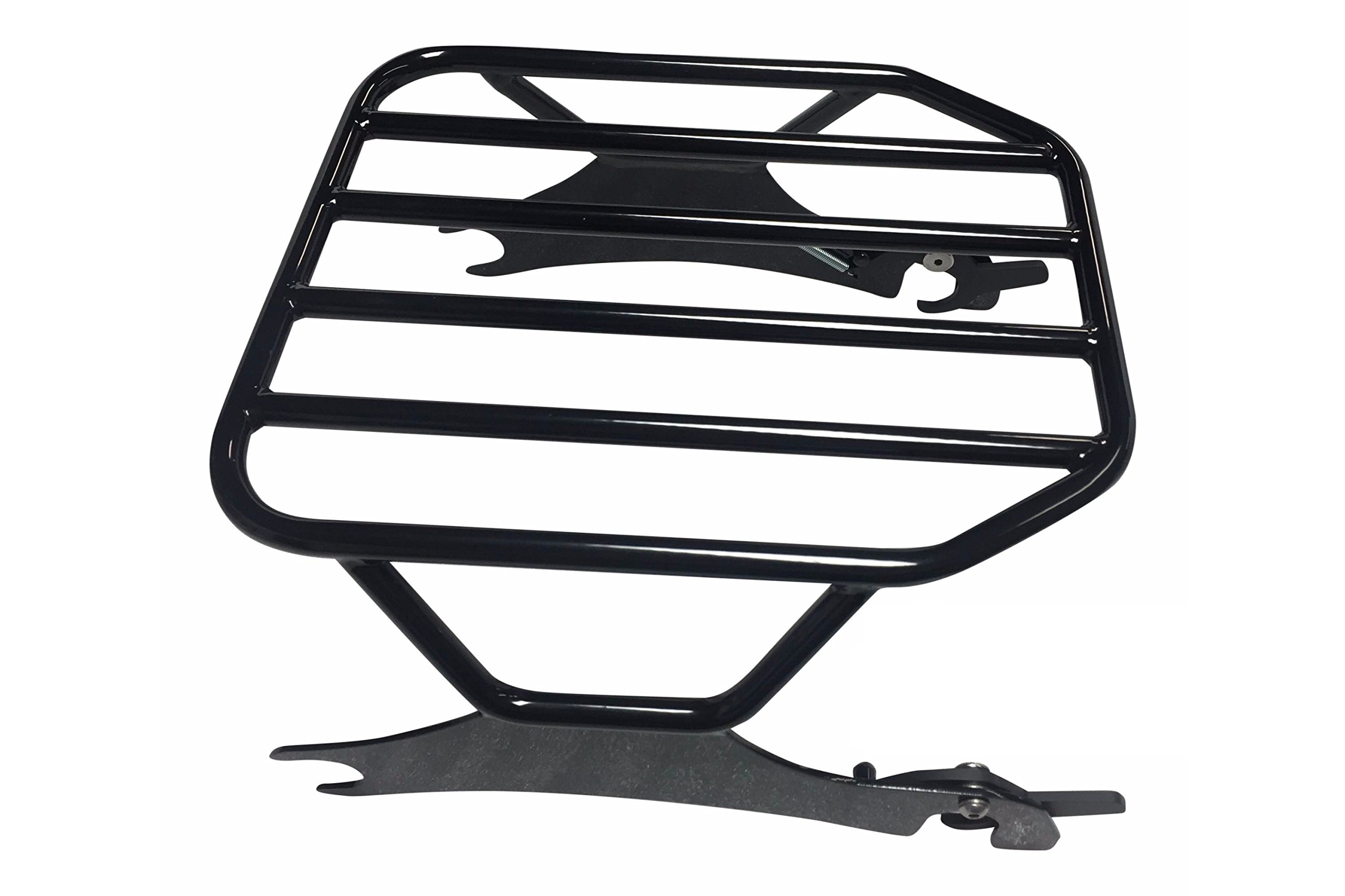 USA, Flat Detachable Luggage Rack for Your Indian Motorcycle 10.5" x 13" - Gloss Black - Part No. MWL-630-FLAT