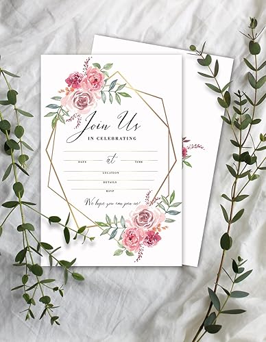 Miniatura 6 de 25 invitaciones de recepción de boda, tarjetas de invitaciones de relleno de despedida de soltera, invitaciones de compromiso con sobres, hermosos y