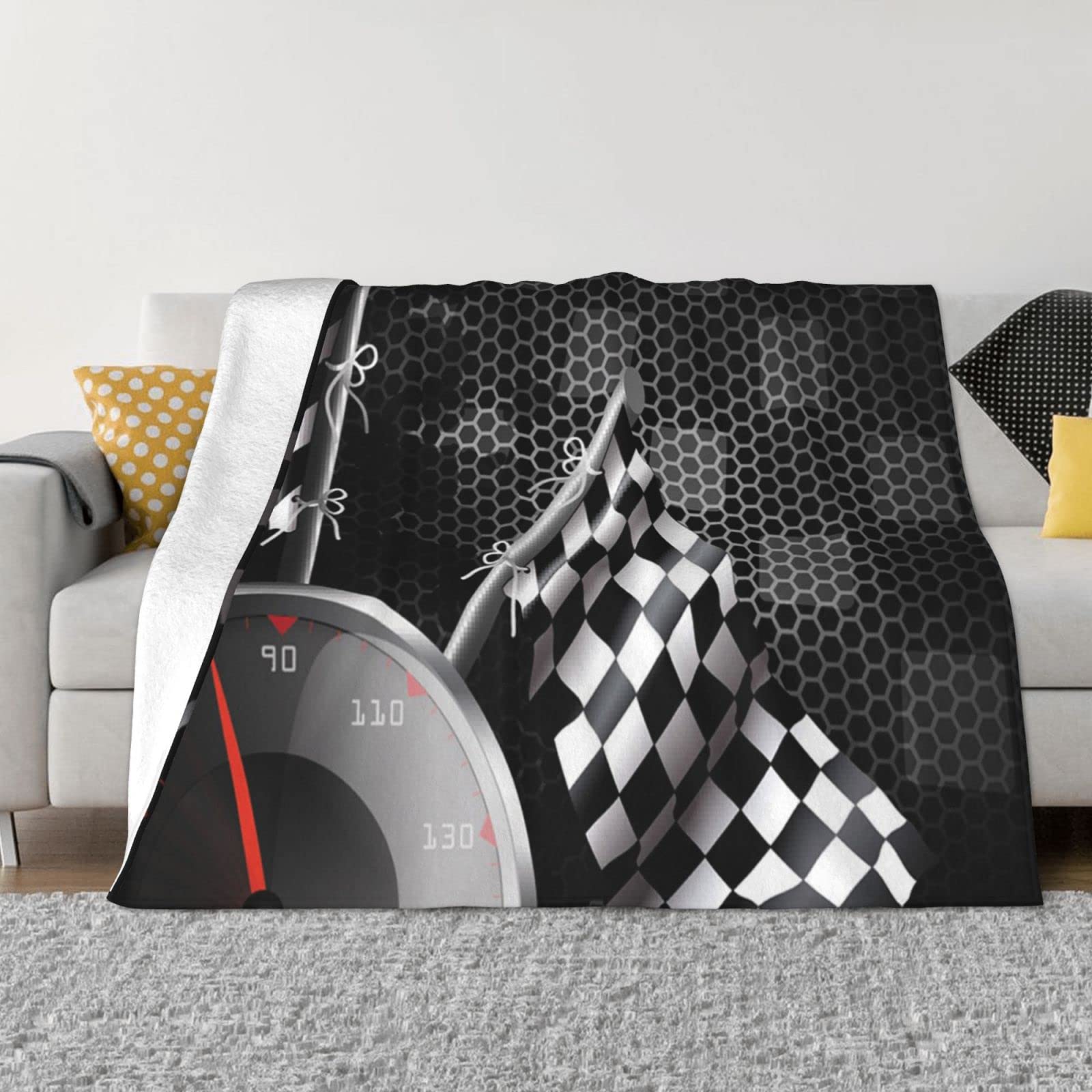Couverture douce en flanelle à carreaux plaid lit canapé chambre 4 saisons