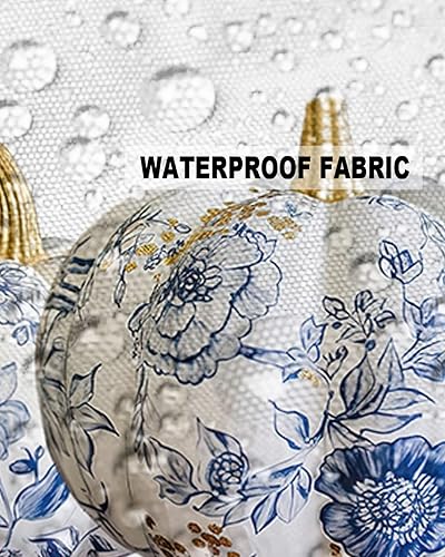 Miniatura 5 de Chinoiserie - Juego de 2 fundas de almohada de porcelana impermeables para sofá, fundas de almohada decorativas de cosecha de otoño y verduras de 18