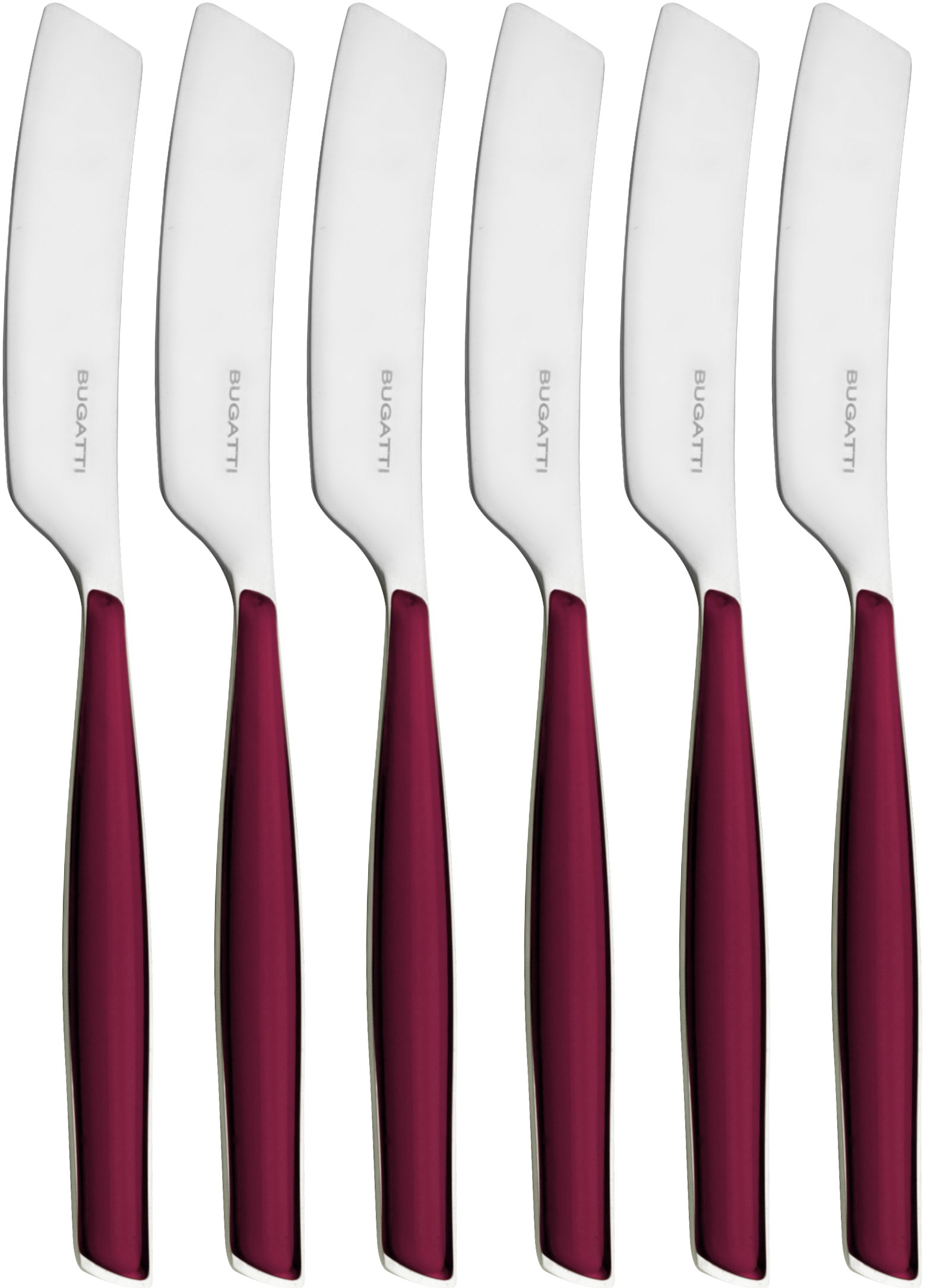Petits épandeurs BUGATTI Glamour en acier inoxydable 18/10 rouge