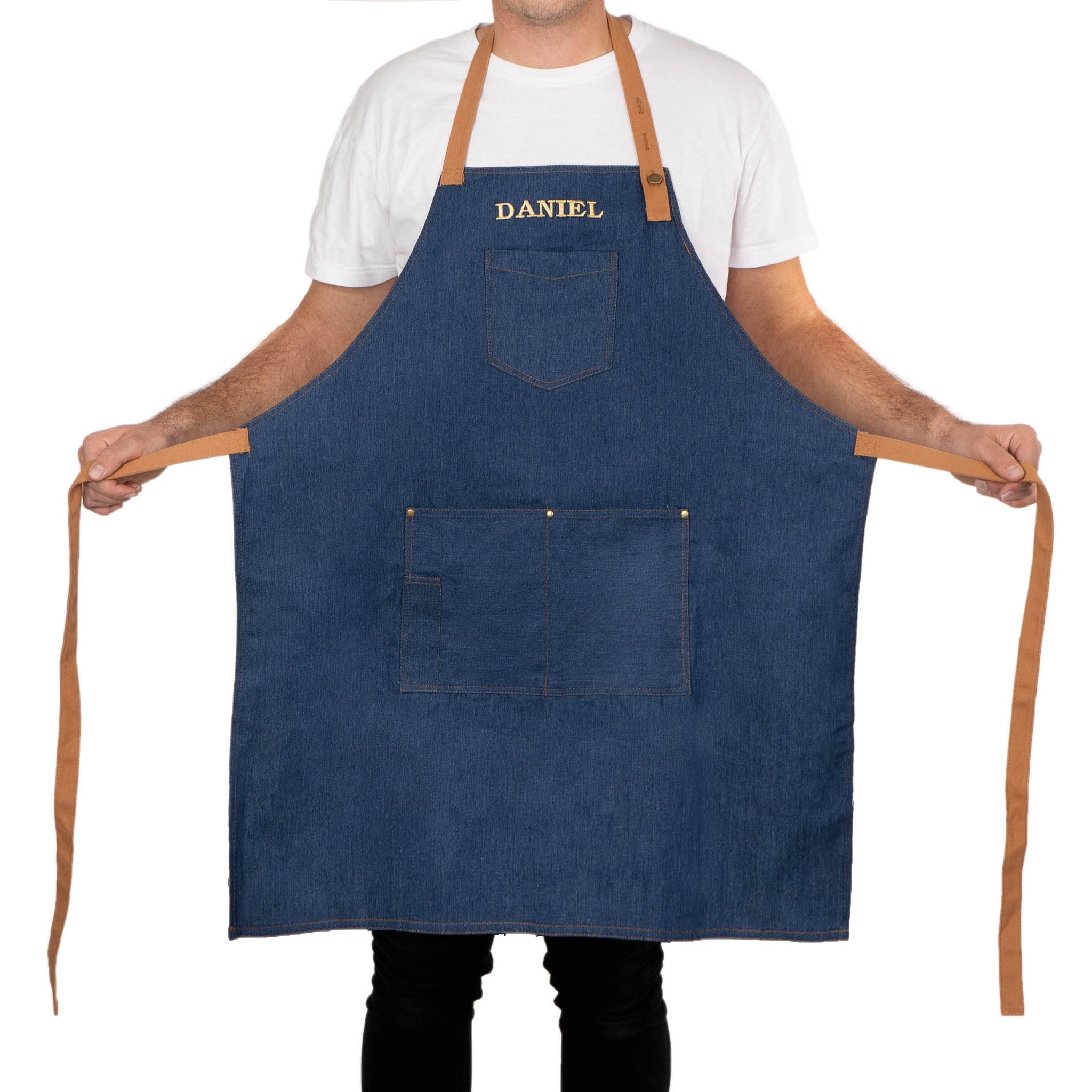 Wanapix | Delantales Personalizados con Fotos y Textos | Delantal de Cocina Customizado | Ribete en Colores Variados |