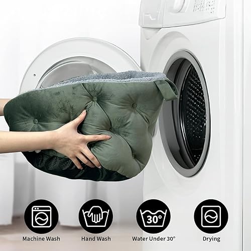 Miniatura 4 de Cama pequeña para gatos pequeños, camas para gatos de interior, cama para mascotas para gatitos, extrasuave y lavable a máquina con parte inferior