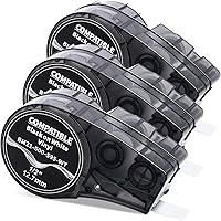 3x MarkField M21-500-595-WT Rubans Compatible pour Vinyle Ruban Toutes Saisons pour Étiqueteuse Noir sur blanc 12,7mm x...