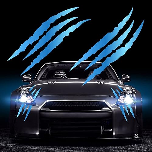 Miniatura 6 de HungMieh 2 calcomanías para faros delanteros de automóvil, 15.8 pulgadas, calcomanías de rayas para Dodge ChallengerCharger, color dorado cepillado