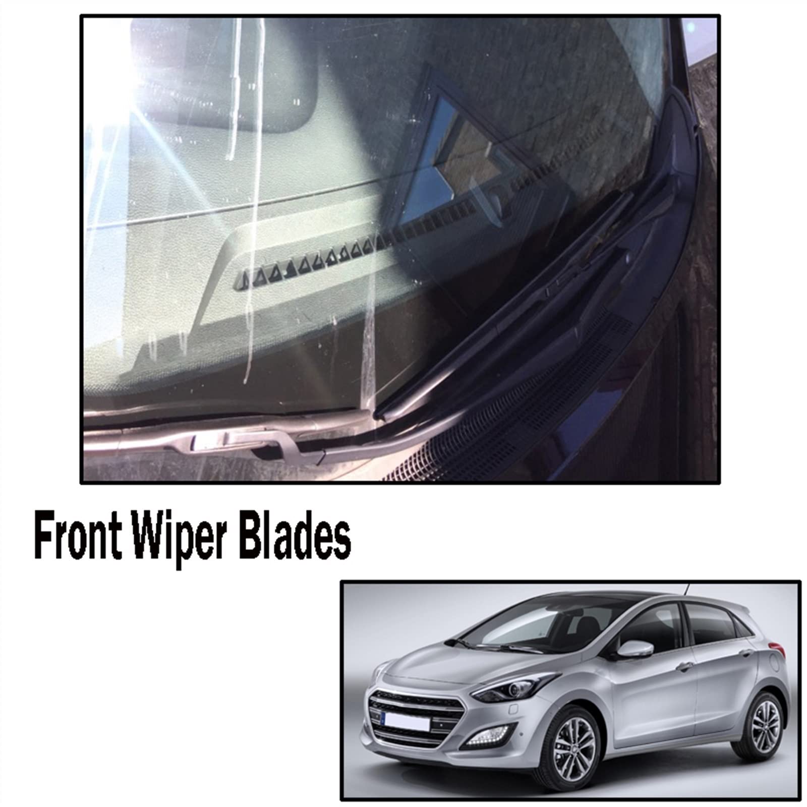 WITTSY Parti Tergicristalli 26 "14" 13 "Spazzole Tergicristallo Parabrezza per Hyundai per Elantra GT 2012 2013 2014 2015 2016 2017 Anteriore Posteriore Tergicristallo