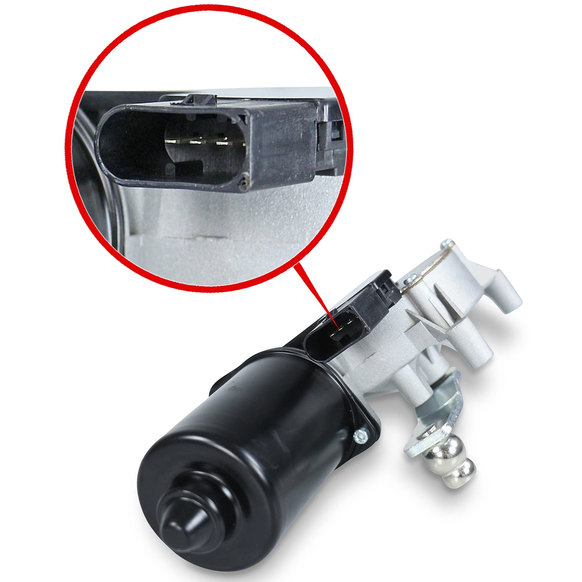 BESTPRICE Motore tergicristallo 12v anteriore, motore tergicristallo parabrezza Compatibile con BMW 5 (E60),5 Touring (E61),MAZDA 2 (DE_, DH_)