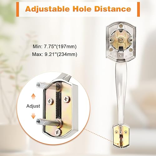 Miniatura 3 de Probrico Cerradura inteligente de puerta de entrada sin llave, manija de puerta delantera con cerrojo de huella digital, cerradura electrónica con