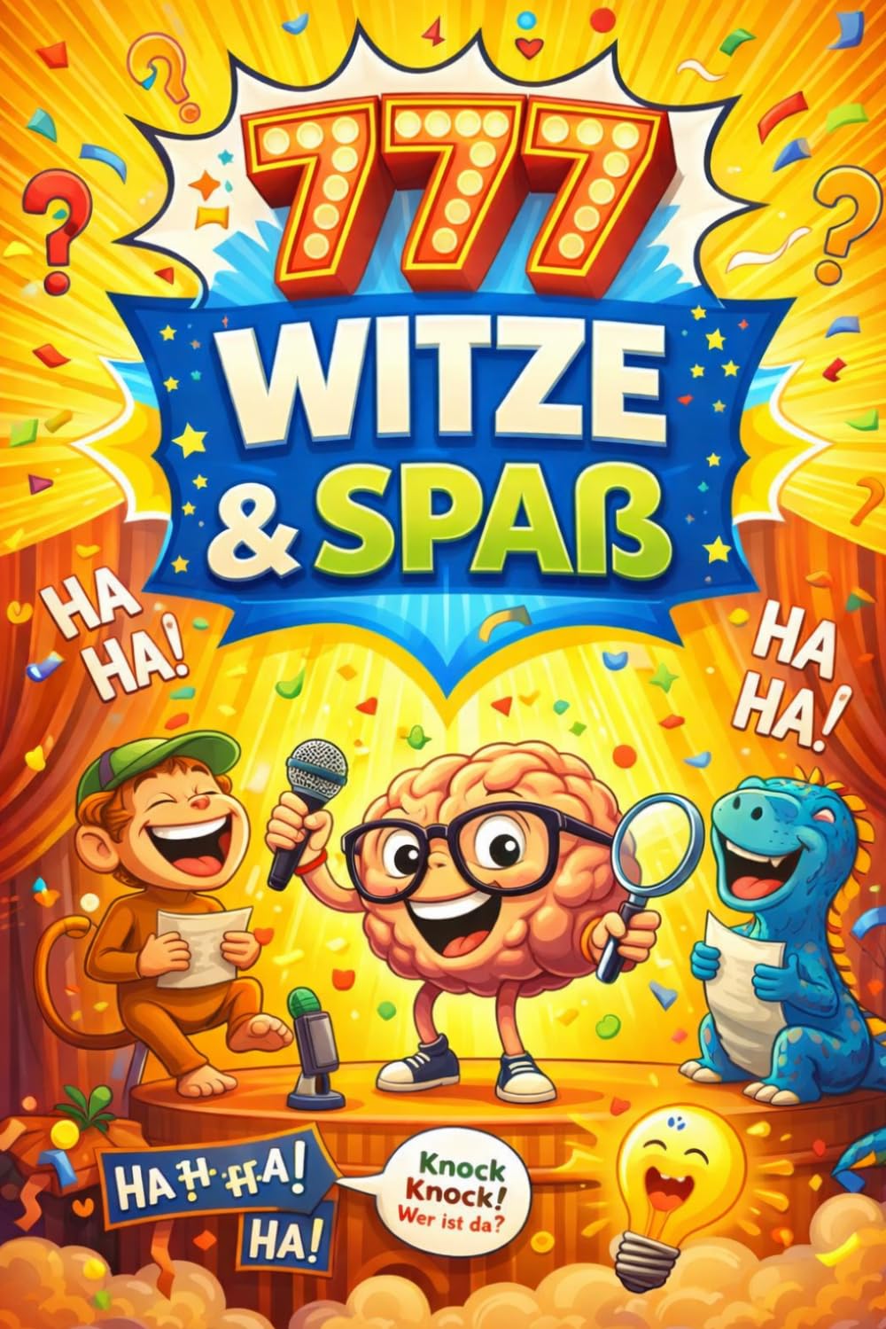 Witzebuch für Kinder ab 8 - 777 Witze & Spaß: Mit modernen und frischen Scherzfragen, Klopf-Klopf-Witzen, Zungenbrechern, Tierwitze, Schülerwitze und ... Ideales Geschenk für Jungen und Mädchen ab 8