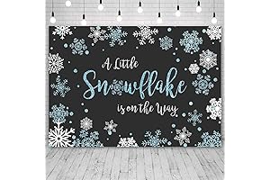 Snowflake Baby Shower Backdrop - Witness a Winter Wonderland of Blessings