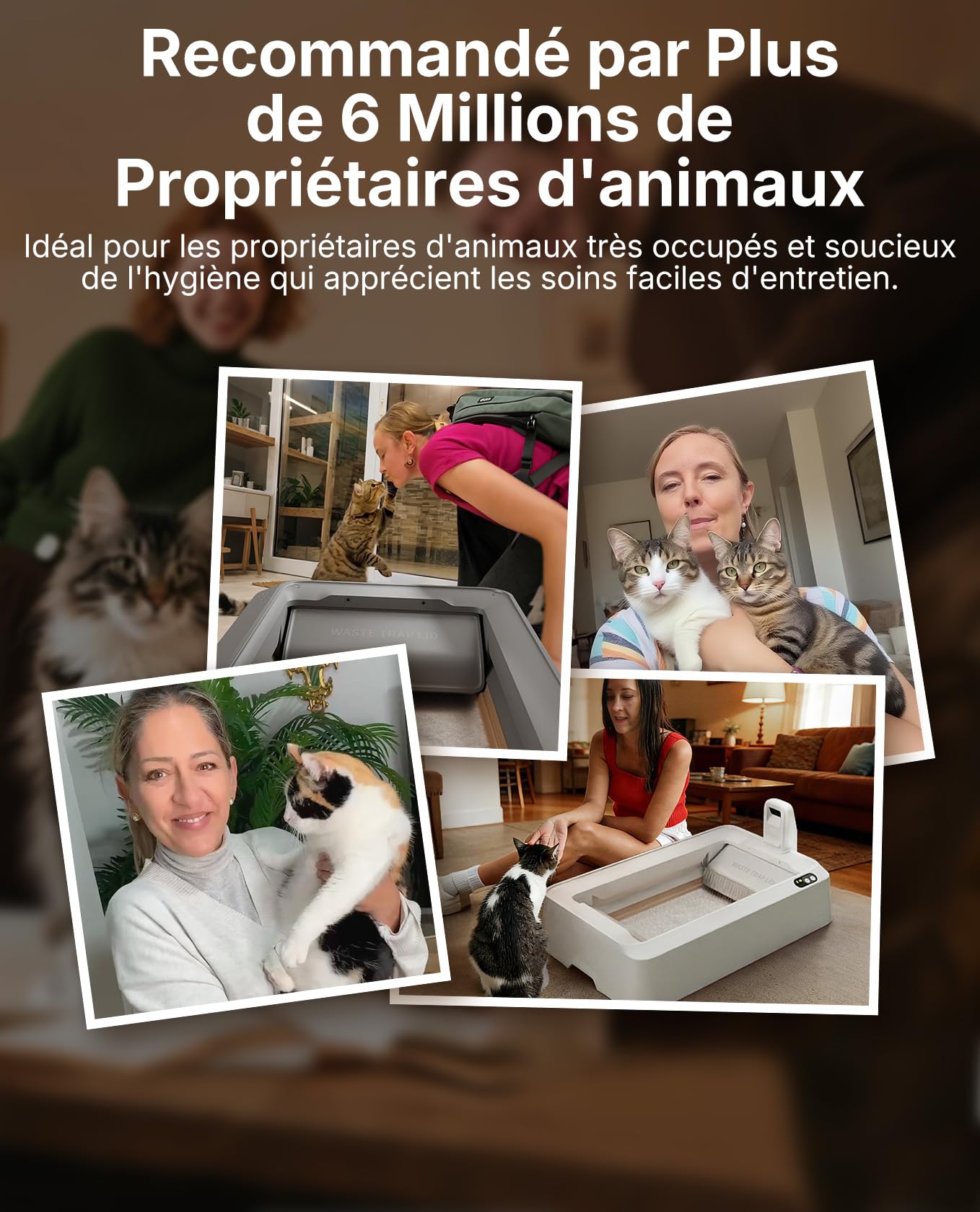 PETKIT Kit de Litière pour Chat en Cristal, Compatible avec PUROBOT Crystal Duo, 6X Désodorisante, 99% sans Poussière, Changement en 3 Étapes, Pas de Nettoyage (4 Pcs)
