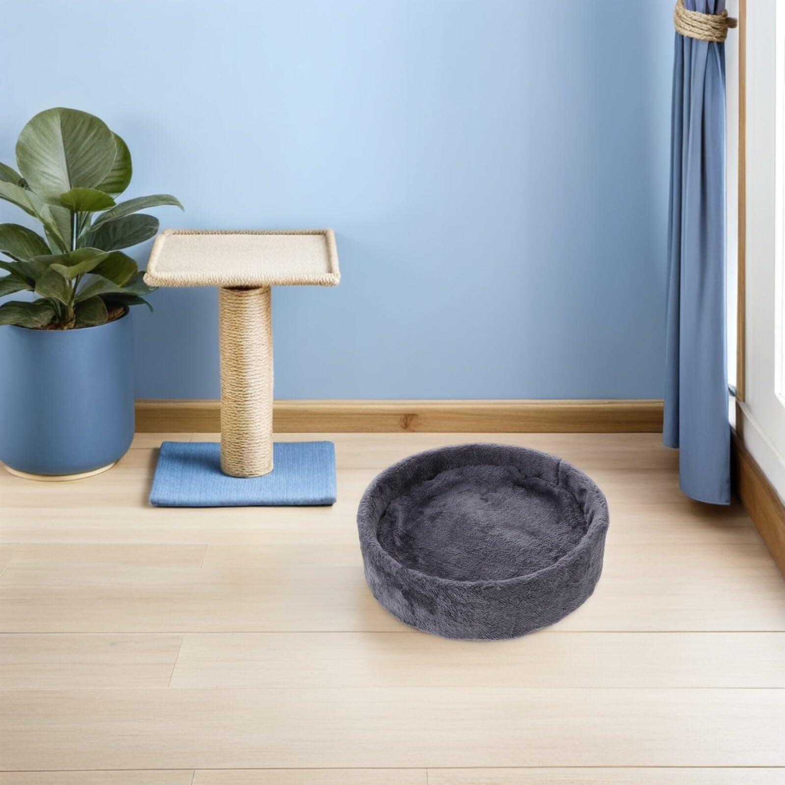 Katzenhängematte Ersatzteil Fleece 30X30cm Dunkelgrau Komfortable Katzenbaumauflage für Wohnungskatzen Waschbares Haustierbett Einfach Montierbar