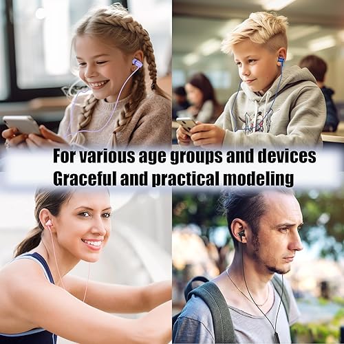 Miniatura 7 de GOGOSINIS Juego de 2 auriculares con estuche para niños para la escuela, auriculares con cable con estuche y puntas de oreja de tamaño pequeño,