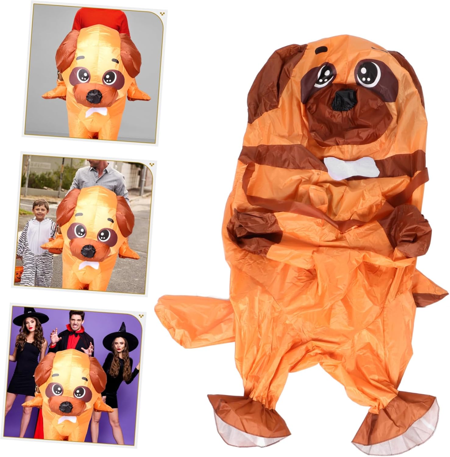 NOLITOY Funny Inflatable Dog Costume for Adults Unique Inflatable Halloween Costume Easy Wear Festival Cosplay Eye Catching Design for Parties Events