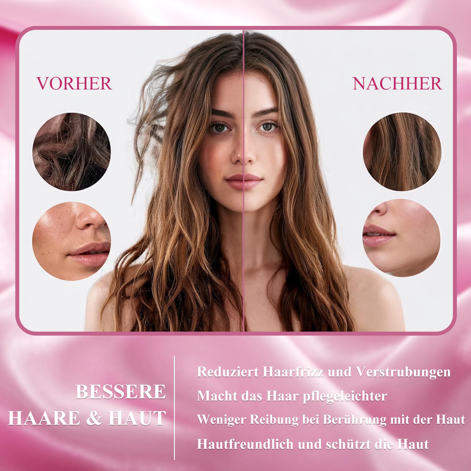 RUIKASI Juego de ropa de cama de satén de 220 x 240 cm, color rosa y sedoso, funda nórdica de lujo con brillo como seda para cabello y piel, brillante, ropa de cama de 220 x 240 cm con cremallera y