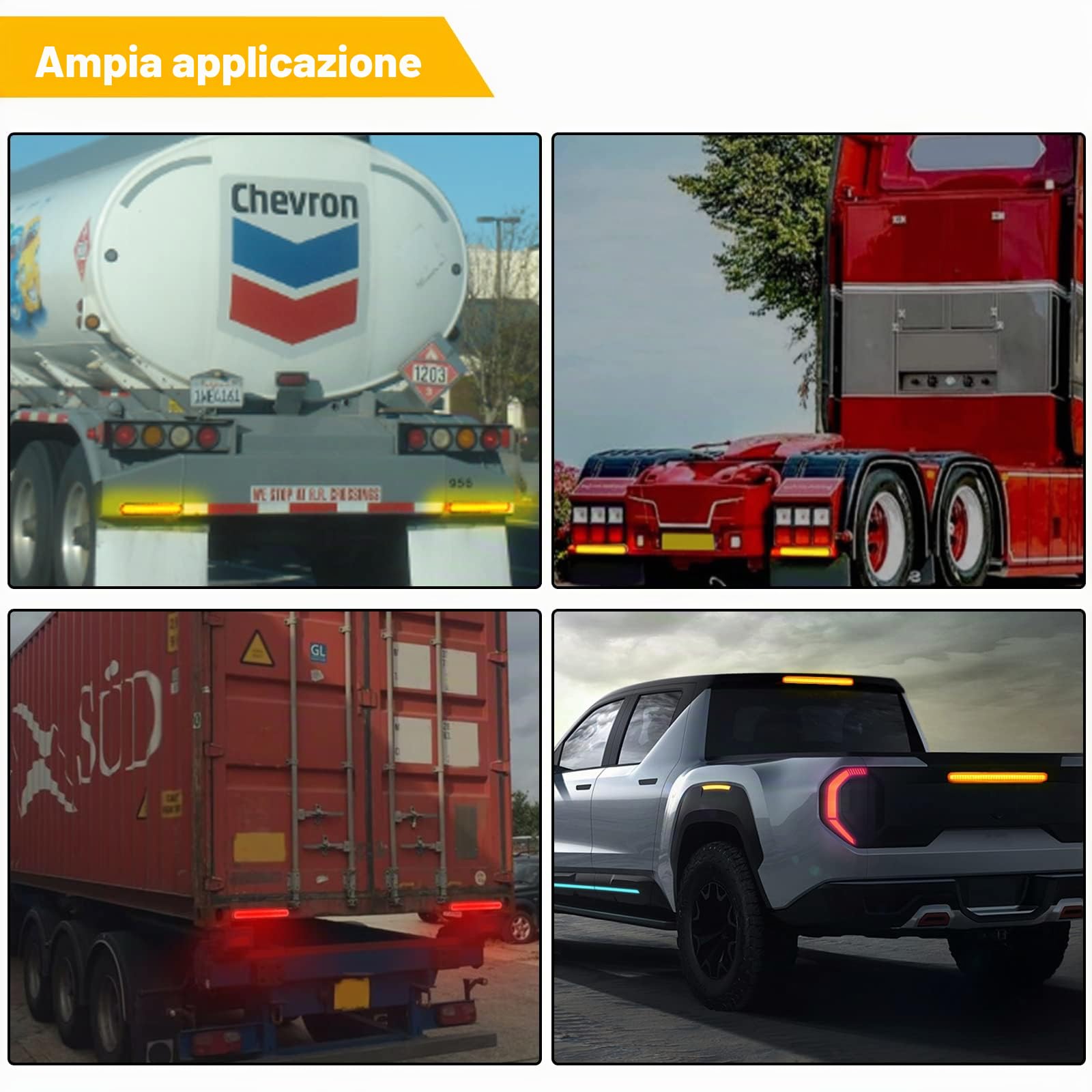 Luci Posteriori a LED per Rimorchio,Universali Fanali Posteriori LED 12V 126LED Indicatore di Direzione Dinamico Lampada per Rimorchio Caravan Camion Pickup SUV