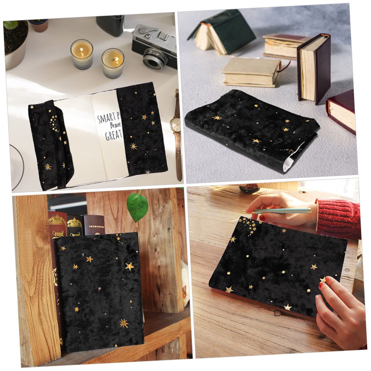 EXCEART 5pièces Housse De Protection Décorative Tissu Pour Couverture Étoilé Et Pour Journal Et Carnet