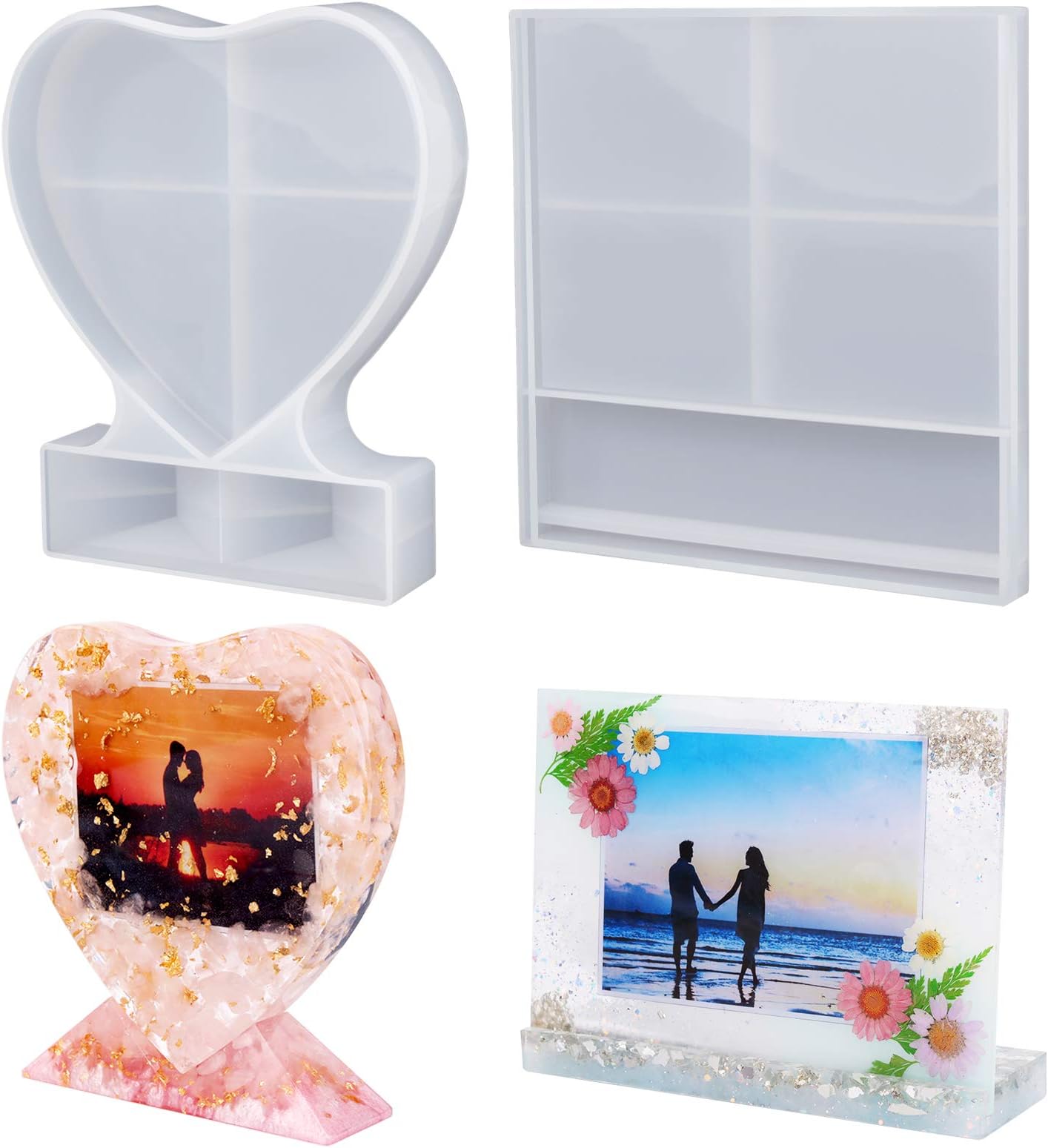 2pcs LOVE Sign Resin Casting Mold Silicone Jewelry Making Epoxy Mould