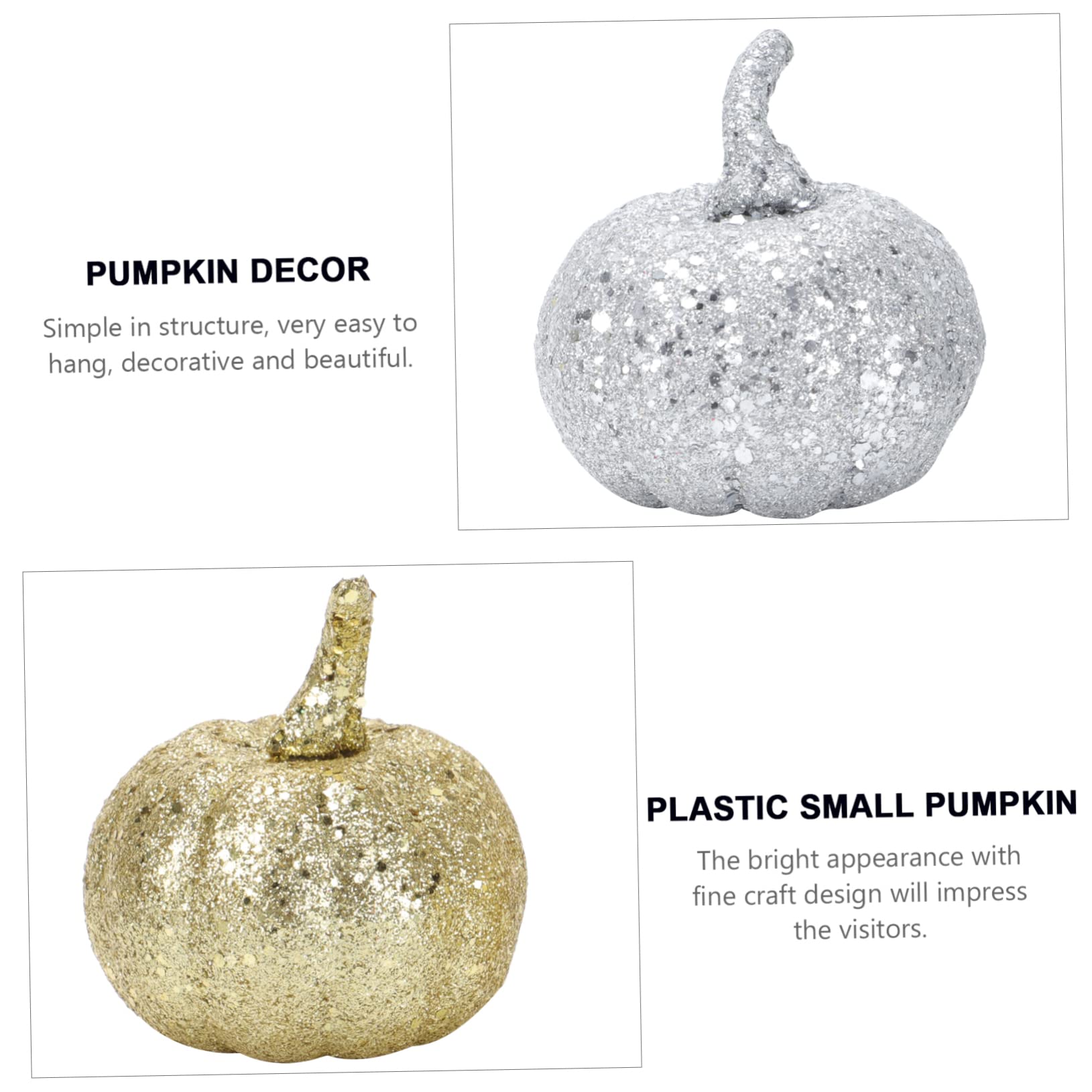 PRETYZOOM 60 STK künstlicher Kürbis Ananas-Skulptur Künstliches Kürbisdekor Miniatur Halloween Party Halloween Herbstdeko Dekorationen für Hochzeitszeremonien Kürbis- Plastik