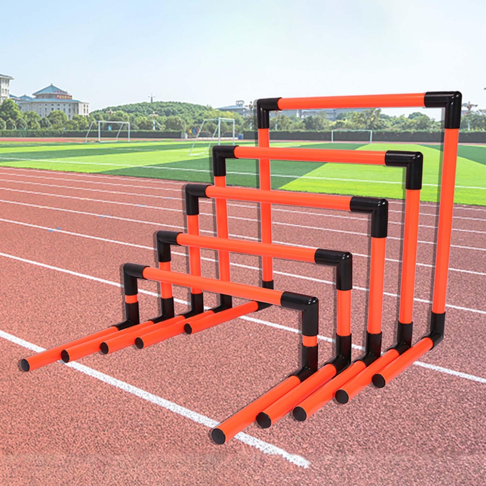 Vallas Entrenamiento Equipo de Entrenamiento de Obstáculos con Vallas 5 Piezas, Vallas Ligeras de Velocidad Y Agilidad, Mini Vallas Portátiles de Diferentes Alturas, para Niños Adultos Atletas(Red)
