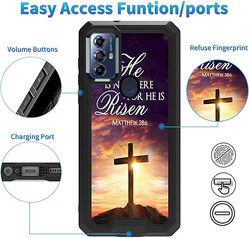 Miniatura 6 de Funda para Motorola Moto G Play 2023, funda para teléfono Moto G Pure  Moto G Power 2022, carcasa resistente de doble capa para teléfono con