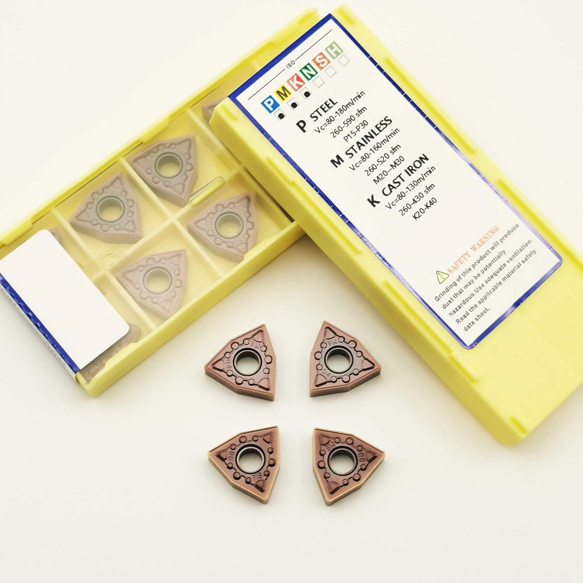 Inserti Cementati In Metallo Duro Per La Lavorazione Di Parti In Acciaio E Inossidabile(50PCS WNMG080408 LF6018)