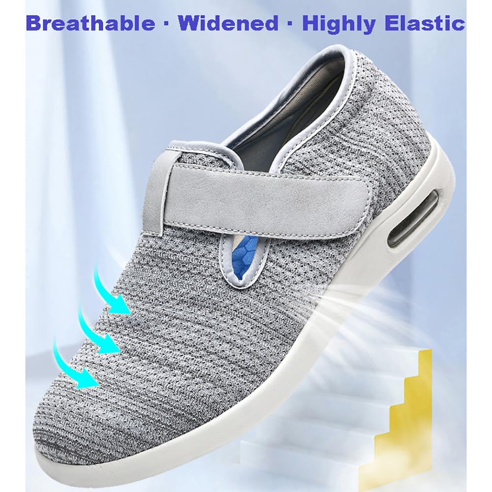 Diabetiker Schuhe Sommer Walkingschuhe Herren Damen Orthopädische Schuhe Extra Weit Gesundheitsschuhe Sandalen Sneakers Verbandschuh Mit Klettverschluss Schuhe Für Senioren Geschwollene
