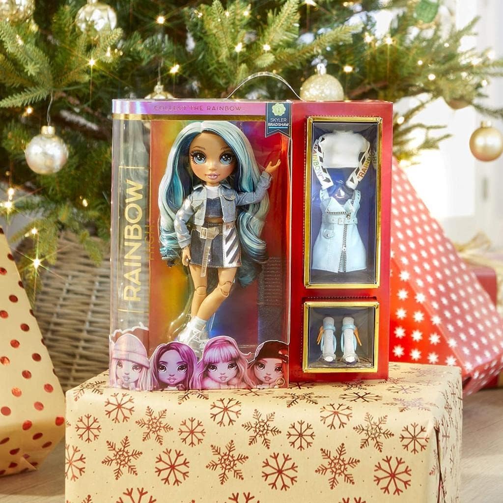 Rainbow Surprise Rainbow High Skyler Bradshaw - Blue Clothes Fashion Doll with 2 Complete Mix & Match Outfits and Accessories, Toys for Kids 4 to 15 Years Old