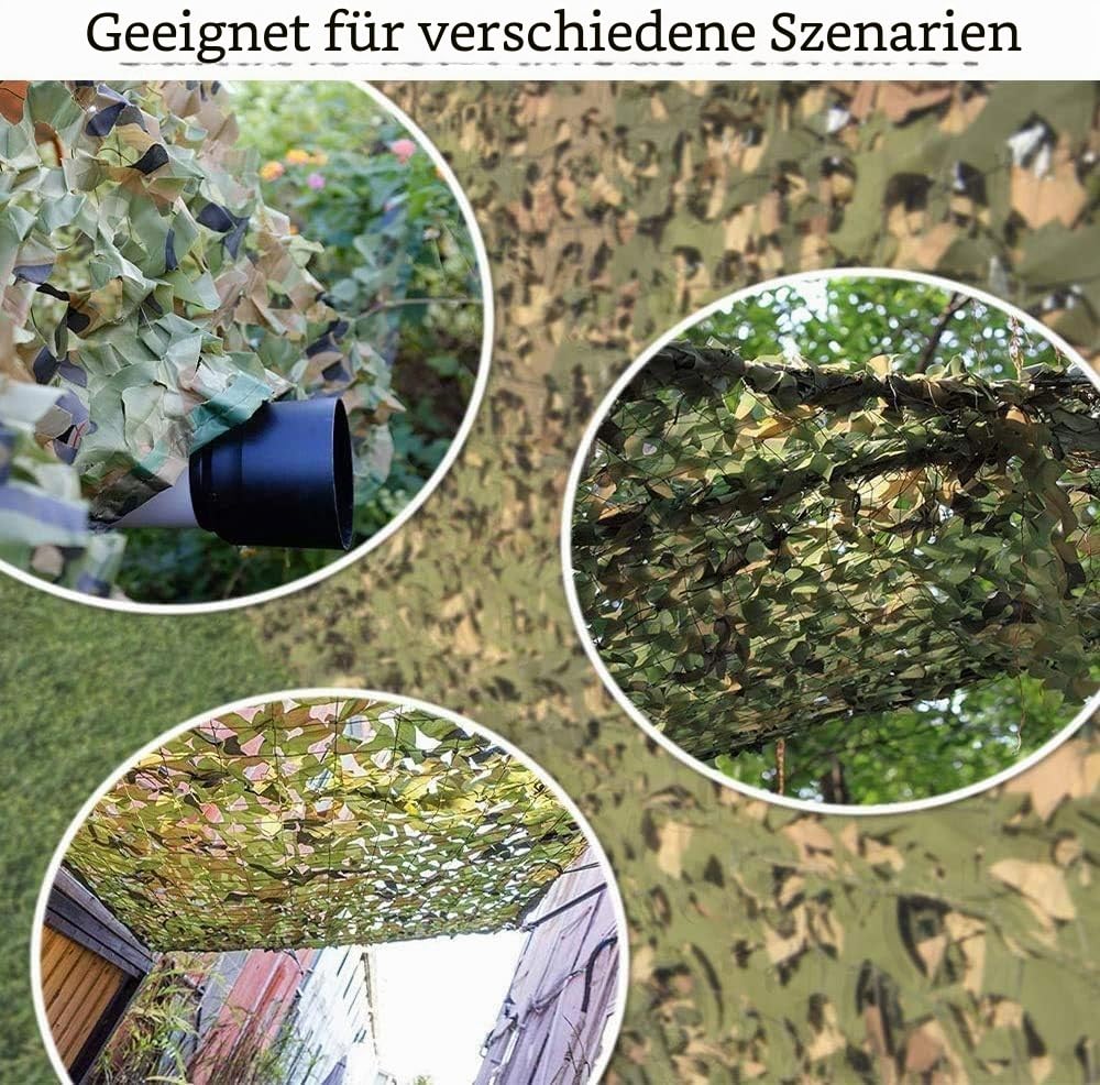Sposuit Tarnnetz, Tarnnetz, 3 x 3 m, 3 x 6 m, Oxford-Gewebe, Tarnnetze, Militärüberschuss, Jagdrollo für Hirschständer, Partyzubehör, Dekorationen
