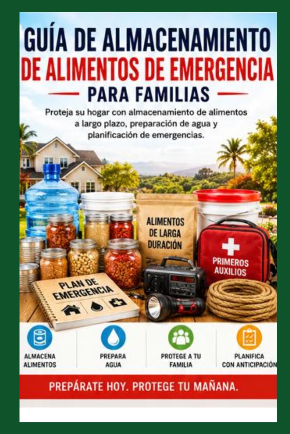 Guía de almacenamiento de alimentos de emergencia para familias: Protege tu hogar con almacenamiento de alimentos a largo plazo, preparación de agua y planificación de emergencias