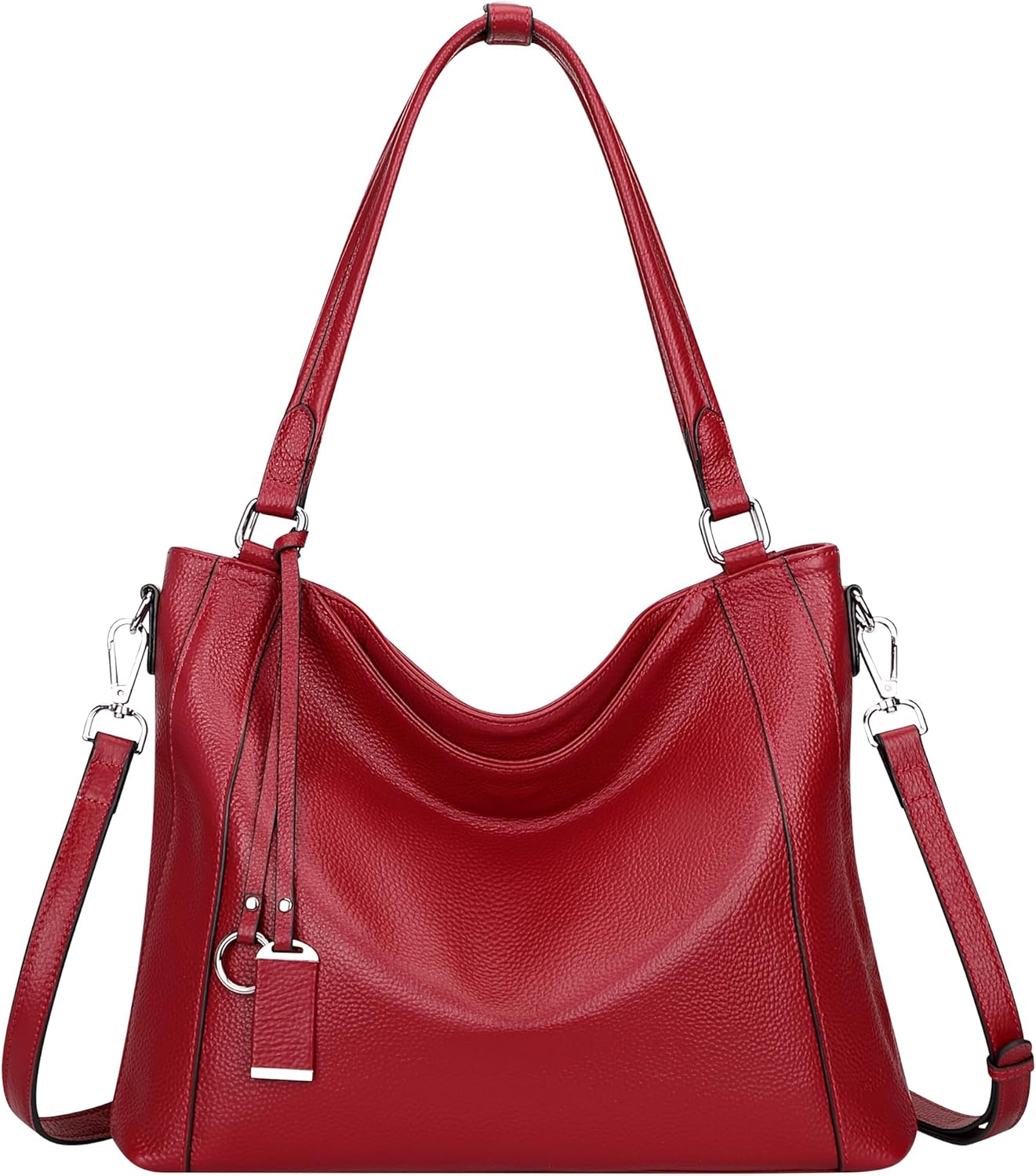 Over Earth Soft Leather Handbags for Women Shoulder Hobo Bag Large Tote Crossbody Bag