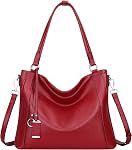 Over Earth Genuine Leather Purses for Women Large Hobo Bags Lady Shoulder Handbags with Detachable Strap