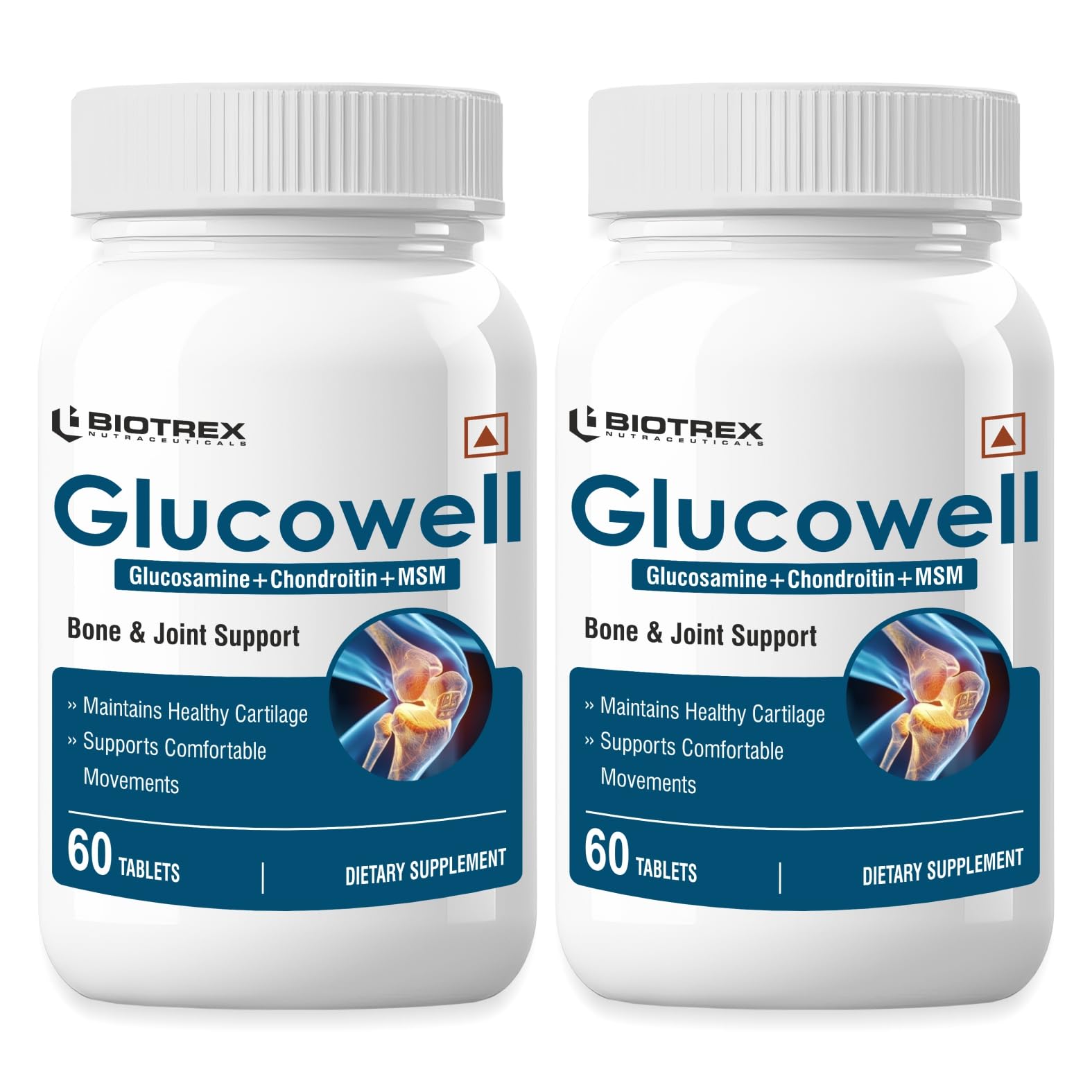 Biotrex Nutraceuticals Glucowell Glucosamine, Msm and Chondroitin 500mg - 60 Tablets | Pack of 2-picture-15