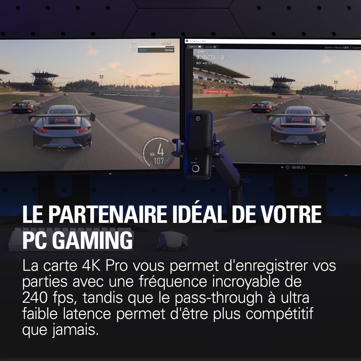 Elgato 4K Pro, carte d’acquisition interne, Passerelle 8K60/4K60 HDR10, latence ultra-basse sur PS5/Pro, Xbox Series X/S, OBS et plus encore, pour le streaming, PC Windows et double PC