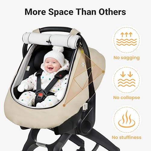 Miniatura 4 de Rquite Funda para Asiento de Coche para Bebé, Fundas de Asiento de Coche de Invierno para Niño y Niña, Funda Impermeable para Asiento de Coche