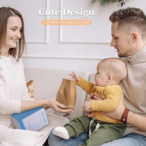 Miniatura 9 de Difusor de aceite esencial de aromaterapia para habitación humidificador de aire de 3.4 fl oz, aroma de aroma, difusores de niebla fría, luz