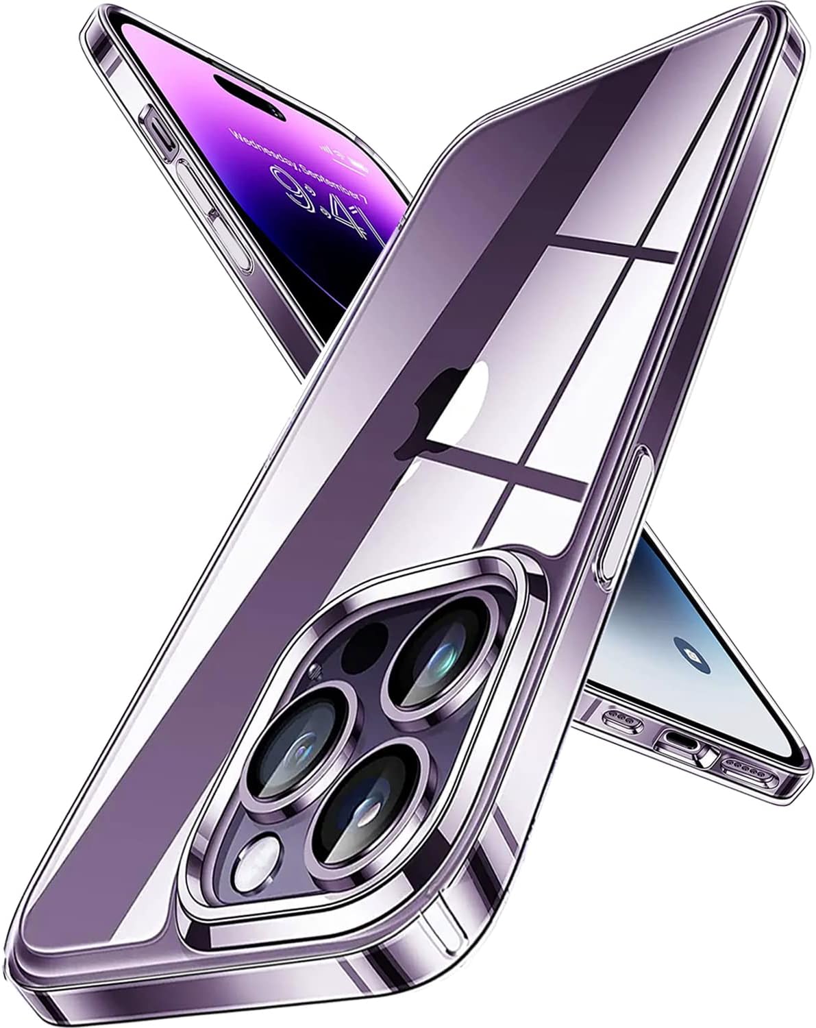 Amozo for iPhone 14 Pro Back Case Cover | Ultra Hybrid Transparent Camera and Drop Protection Back Case Cover for iPhone 14 Pro - (Polycarbonate|Clear)