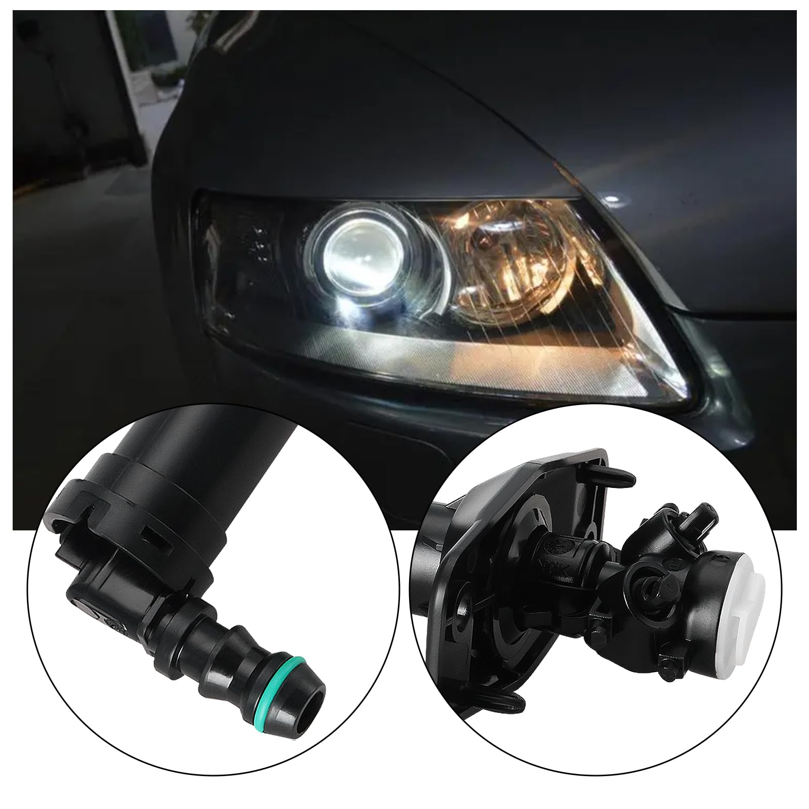 1 ugello di ricambio per lavafaro destro per auto, 4G0955102, compatibile con Audi A6 (2011-2018) compatibile con A6 Allroad (2012-2018)