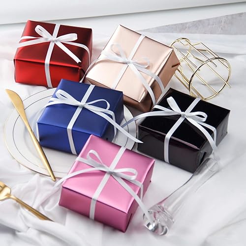 Miniatura 7 de RUSPEPA Papel de regalo metálico rojo, papel mate de color sólido, perfecto para bodas, cumpleaños, Navidad, baby shower, 17.3 pulgadas x 32.8 pies