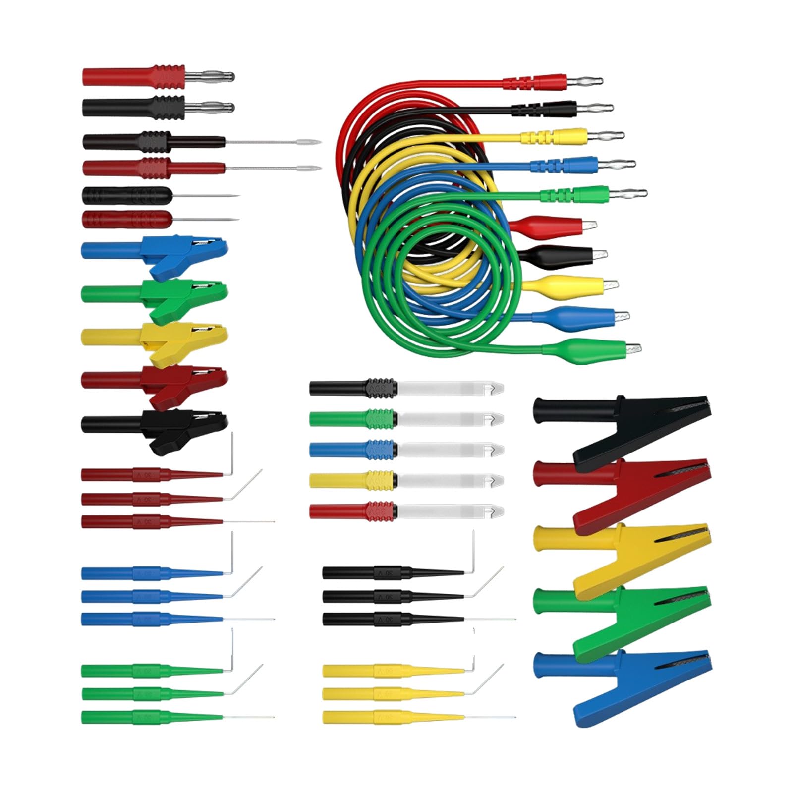 Laboratory Accessory Set Erosion Resistant Clip Probes Comprehensive for Accuracy Circuit Analysis Tasks Not Piercing Probes Set