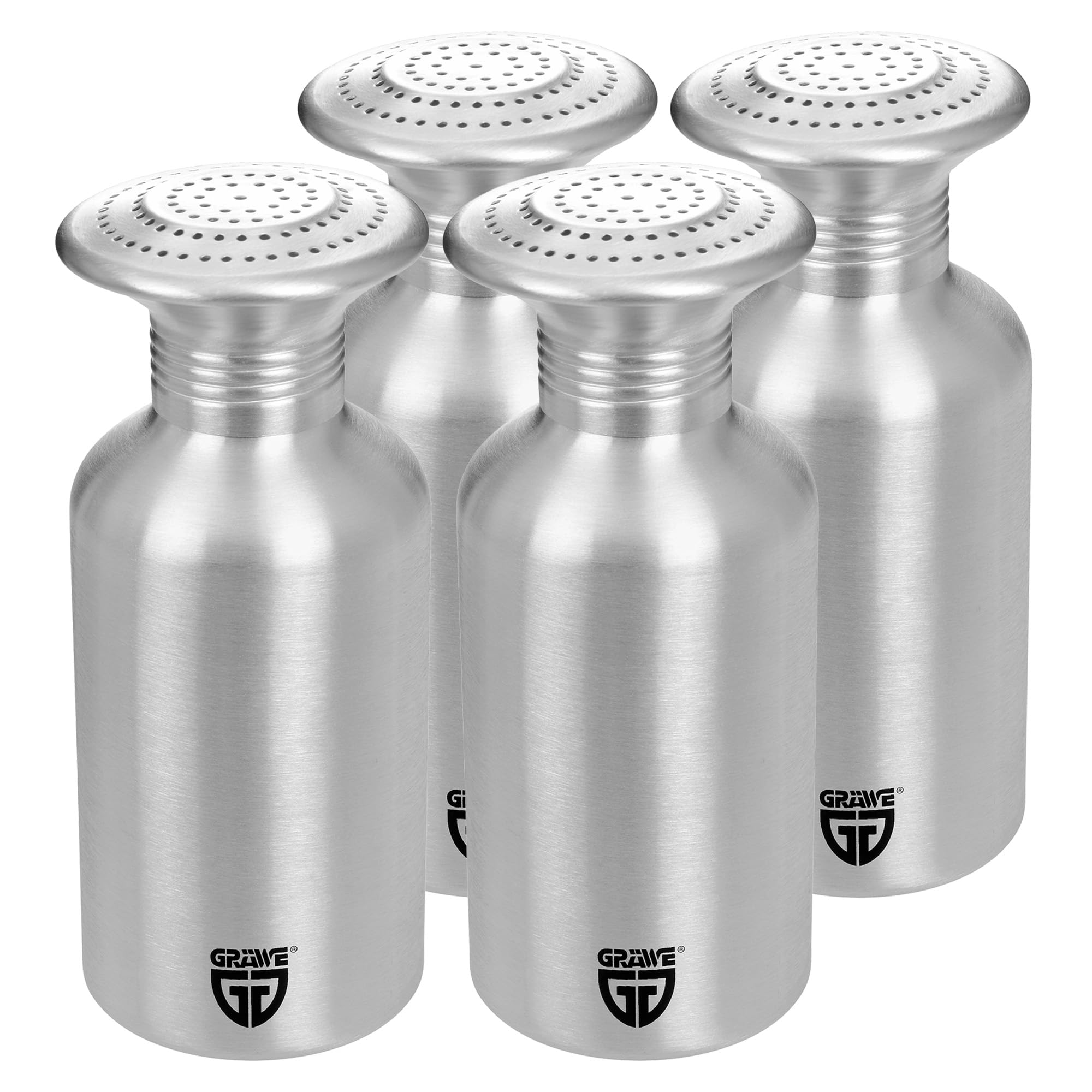 GRÄWE Set di spargere patatine fritte in alluminio, saliera e spargispezie (4, spargitore per patatine fritte)