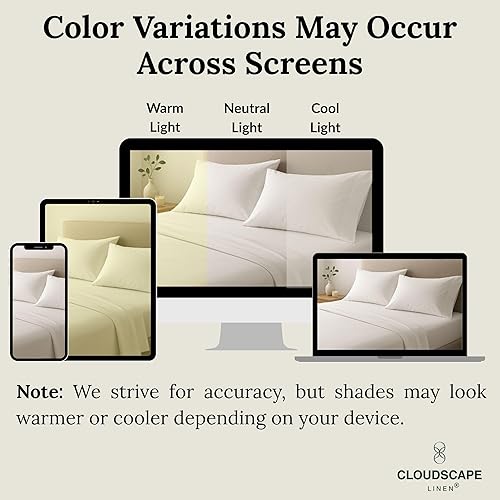 Miniatura 9 de Sábanas 100% de algodón egipcio, tamaño King, refrescantes y transpirables de 4 piezas de tejido de satén sedoso, sábanas ultrasuaves y duraderas