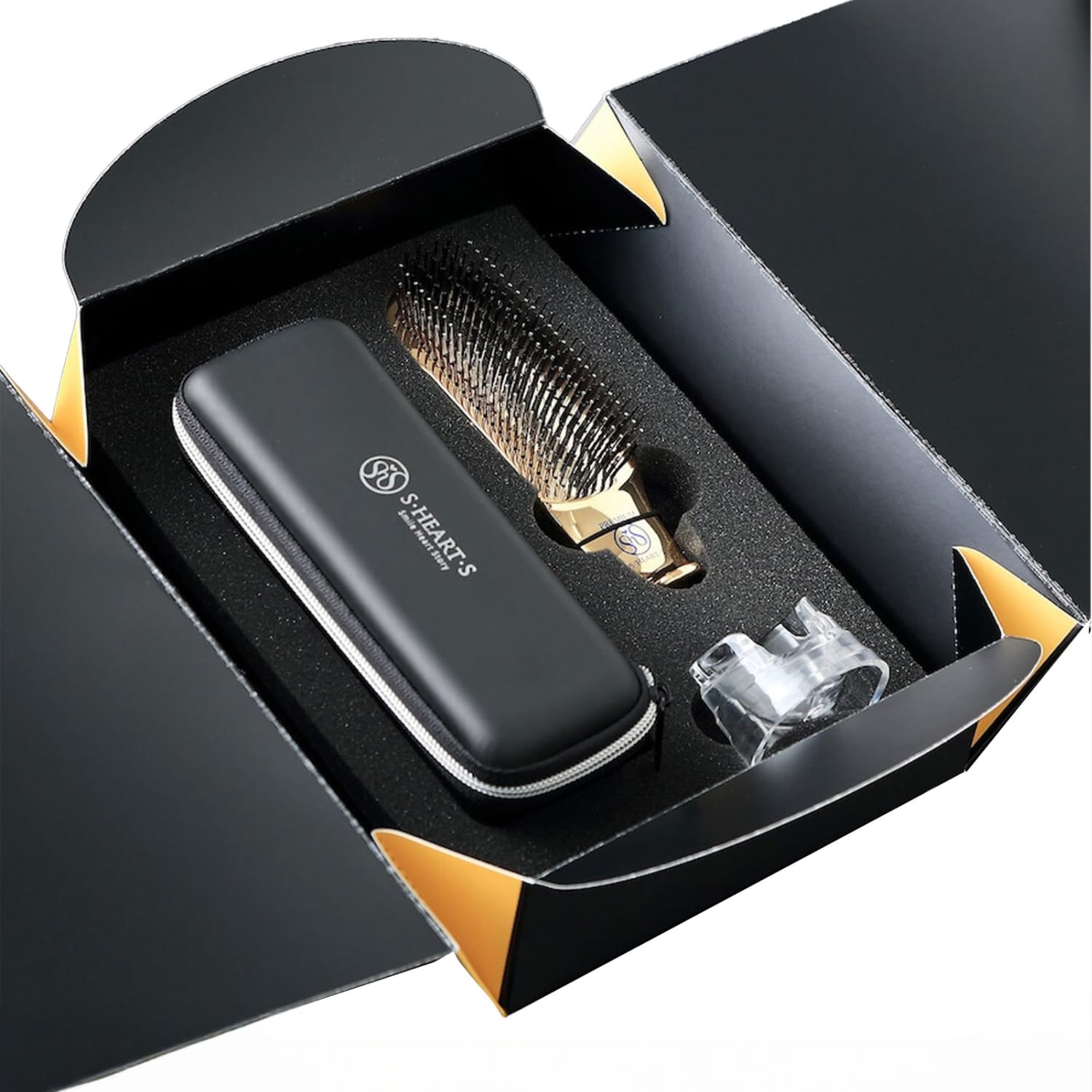 S-HEART-S Scalp Brush World Premium Short Gold Gift Box
